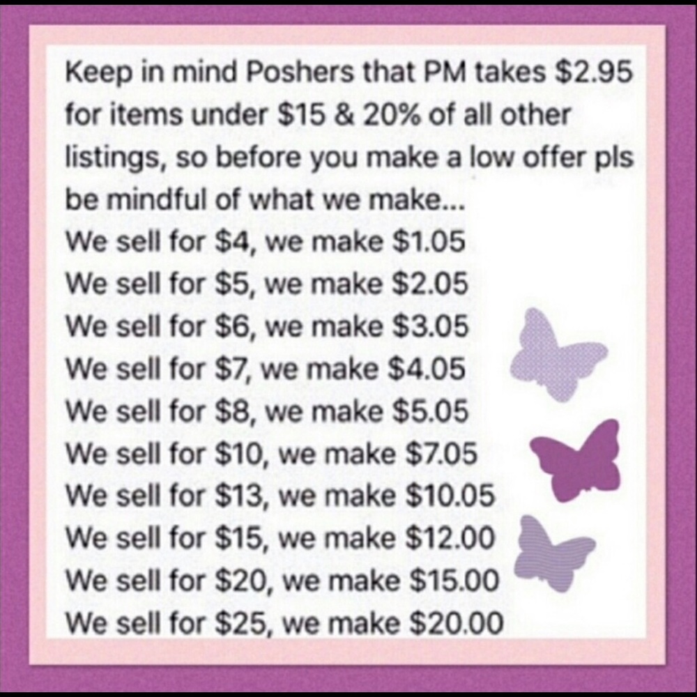 Please look at chart to see what we get charged.❤️